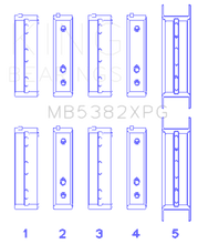 Load image into Gallery viewer, King Subaru EJ20/EJ22/EJ25 (For Thrust in #5 Position) Performance Main Bearing Set - Size STD