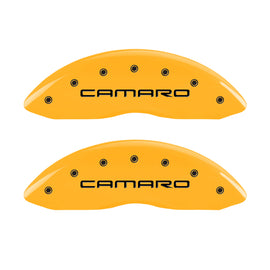 MGP 4 Caliper Covers Engraved Front Camaro Rear Gen 4/Ss Yellow Finish Black Char 1998 Chevy Camaro