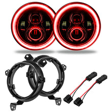 Load image into Gallery viewer, Oracle Jeep Wrangler JL/Gladiator JT 7in. High Powered LED Headlights (Pair) - Red