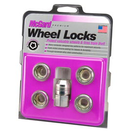 McGard Wheel Lock Nut Set - 5pk. (Under Hub Cap / Cone Seat) M14X.5 / 22mm Hex / .893in. L. - Silver