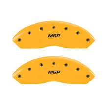 Load image into Gallery viewer, MGP 4 Caliper Covers Engraved Front &amp; Rear MGP Yellow Finish Black Char 2010 Mercedes-Benz C300