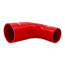 Load image into Gallery viewer, Mishimoto Silicone Reducer Coupler 90 Degree 3in to 3.5in - Red