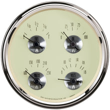 Load image into Gallery viewer, AutoMeter Gauge Quad 5in. 240 Ohm(e) to 33 Ohm(f) Elec Prestige Antique. Ivory