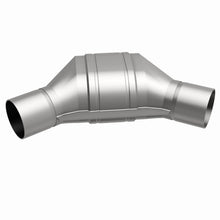 Load image into Gallery viewer, MagnaFlow Universal Catalytic Converter 2 inch Angled O/O PC2 Front