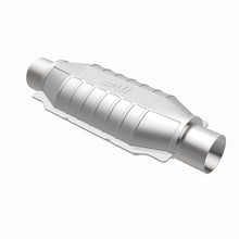 Load image into Gallery viewer, MagnaFlow Universal Catalytic Converter 2.5in ID Inlet/Outlet Center/Center Oval Rear