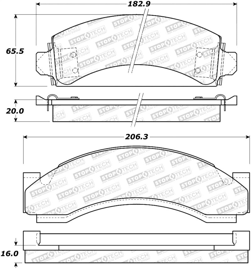 StopTech Street Brake Pads - Rear