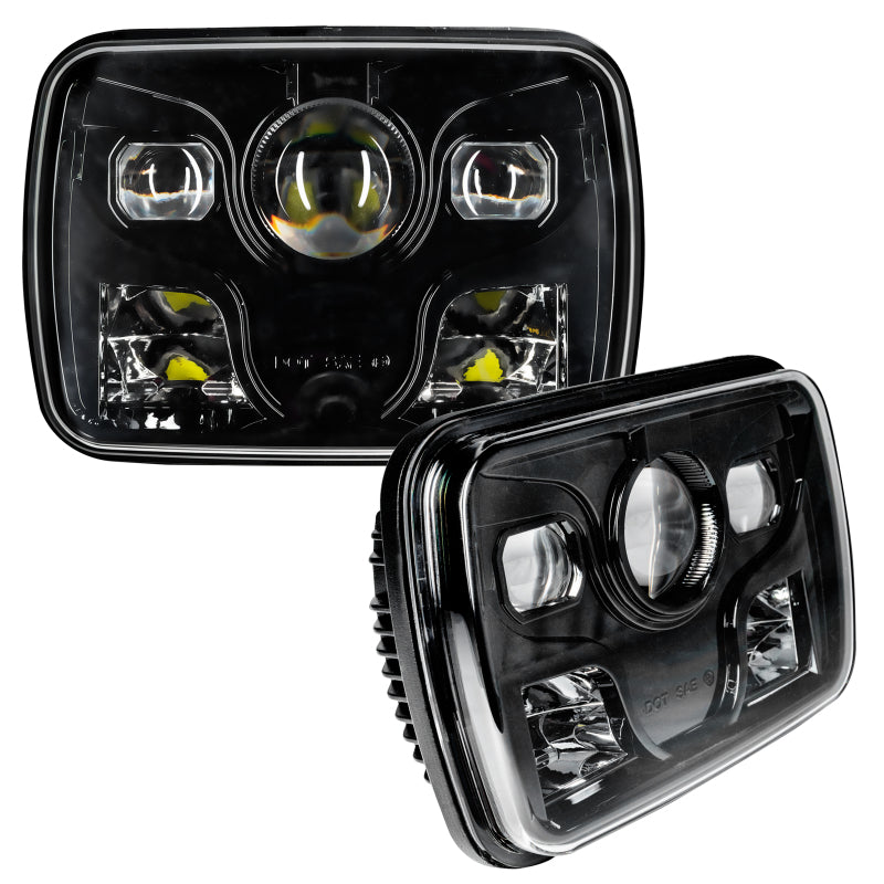 Oracle 7inx6in 40W Replacement LED Headlight - Black (Pair)