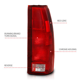 ANZO 1988-1999 Chevy C1500 Taillight Red/Clear Lens (OE Replacement) AJ-USA, Inc