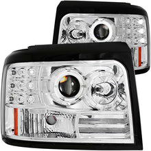 Load image into Gallery viewer, ANZO 1992-1996 Ford F-150 Projector Headlights w/ Halo Chrome w/ Side Markers and Parking Lights AJ-USA, Inc
