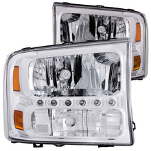 Load image into Gallery viewer, ANZO 2000-2004 Ford Excursion Crystal Headlights Chrome w/ LED 1pc AJ-USA, Inc
