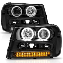 Load image into Gallery viewer, ANZO 2002-2009 Chevrolet Trailblazer Projector Headlights w/ Halo Black AJ-USA, Inc