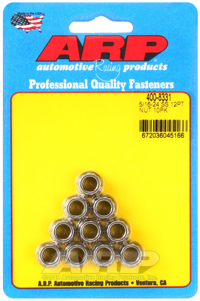 ARP 5/16-24 SS 12pt Nut Kit AJ-USA, Inc