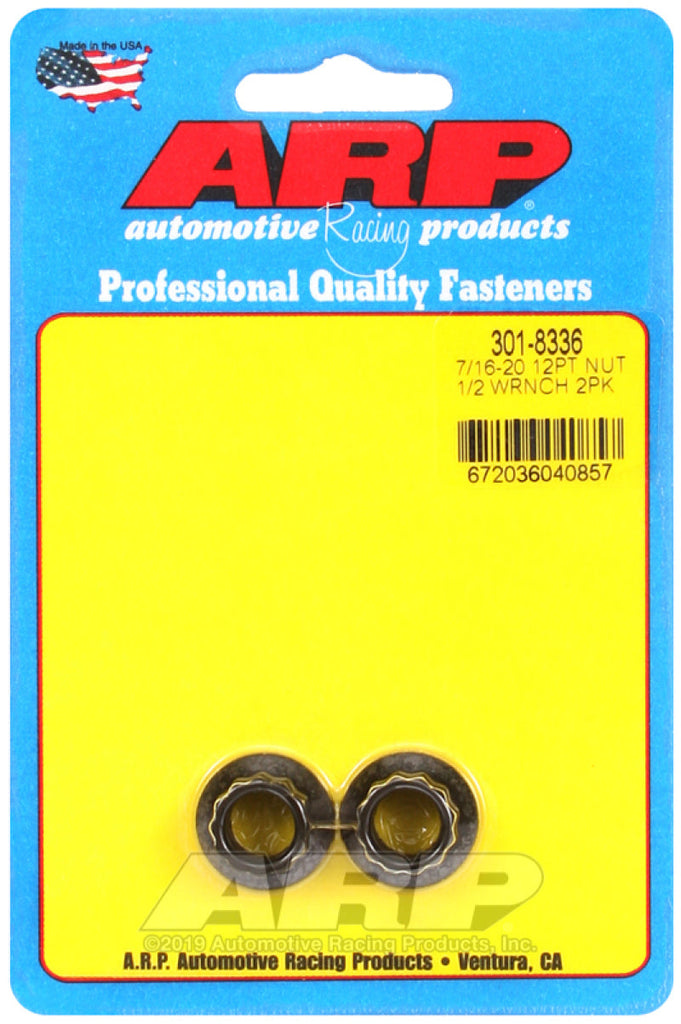 ARP 7/16in-20 1/2 Socket 12pt Nut Kit 2 Pack AJ-USA, Inc