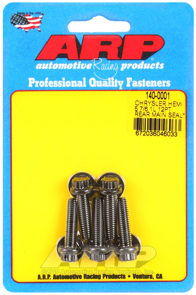 ARP Chrysler Hemi 5.7/6.1L 12pt Rear Main Seal Plate Bolt Kit AJ-USA, Inc