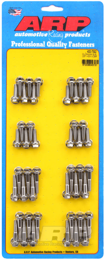 ARP Duramax 6.6L Lb7 Hex Valve Cover Bolt Kit - Polished Stainless Steel AJ-USA, Inc