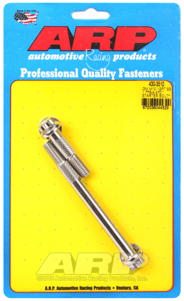 ARP GM M10 12pt SS 1.775/4.470in Starter Bolt Kit AJ-USA, Inc