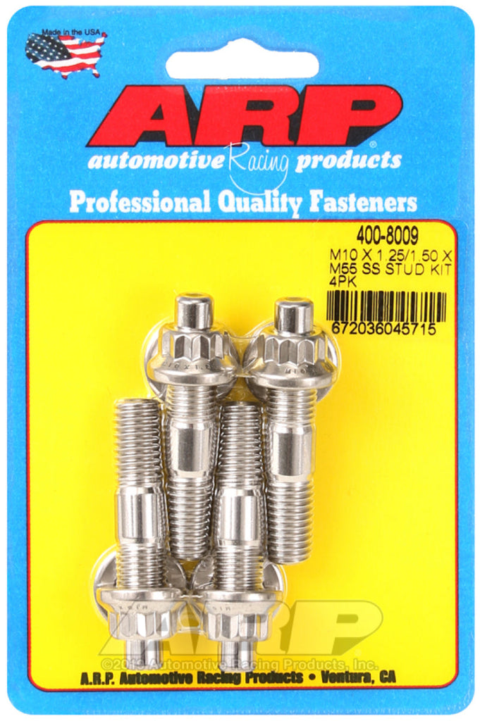 ARP M10 X 1.25/1.50 X 55mm Broached Stud Kit (4 pcs) AJ-USA, Inc