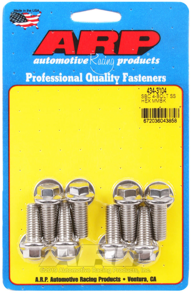 ARP SB Chevy 4-Bolt SS Hex Motor Mount Bolt Kit AJ-USA, Inc