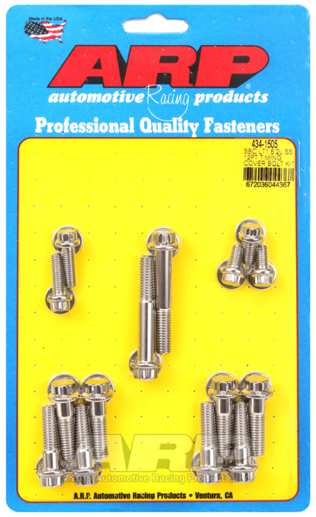 ARP Small Block Chevy LT1 6.2L 12pt Timing Cover Bolt Kit - Stainless Steel AJ-USA, Inc