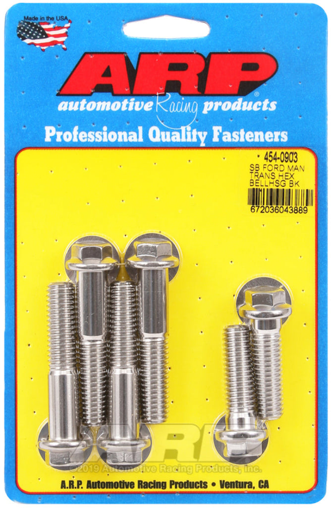 ARP Small Block Ford Manual Transmission Hex Bellhousing Bolt Kit - Polished Stainless Steel AJ-USA, Inc