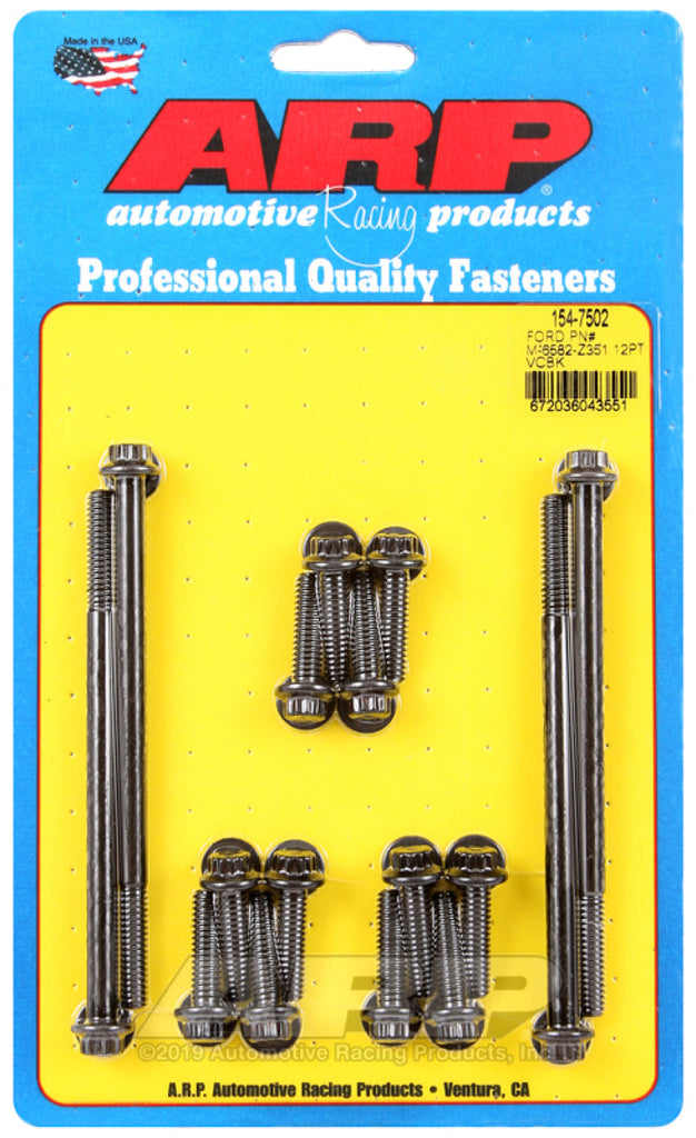 ARP Small Block Ford Valve Cover 12pt Bolt Kit (For P/N M-6582-Z351) AJ-USA, Inc