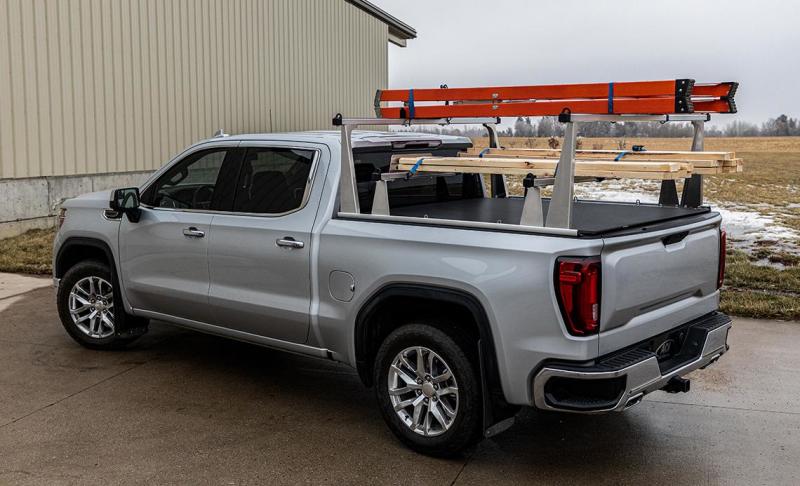 Access ADARAC Almnm Uprights 12in Vert Kit (2 Uprights w/ 1 66in Cross Bar) Matte Black Truck Rack AJ-USA, Inc