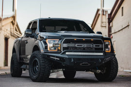 Addictive Desert Designs 17-18 Ford F-150 Raptor HoneyBadger Front Bumper w/ Winch Mount AJ-USA, Inc
