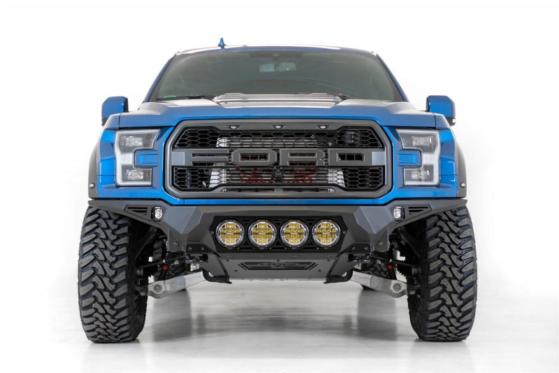 Addictive Desert Designs 17-20 Ford F-150 Raptor Bomber Front Bumper w/ 4 Rigid 360 6in Round Mounts AJ-USA, Inc