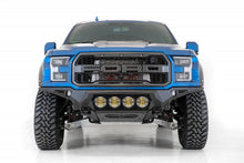 Load image into Gallery viewer, Addictive Desert Designs 17-20 Ford F-150 Raptor Bomber Front Bumper w/ 4 Rigid 360 6in Round Mounts AJ-USA, Inc