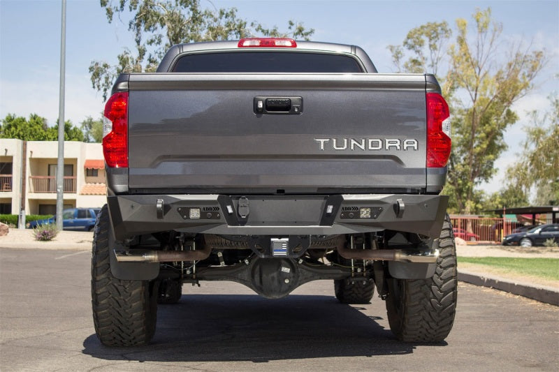 Addictive Desert Designs 2014+ Toyota Tundra Stealth Fighter Rear Bumper w/ Backup Sensor Cutouts AJ-USA, Inc