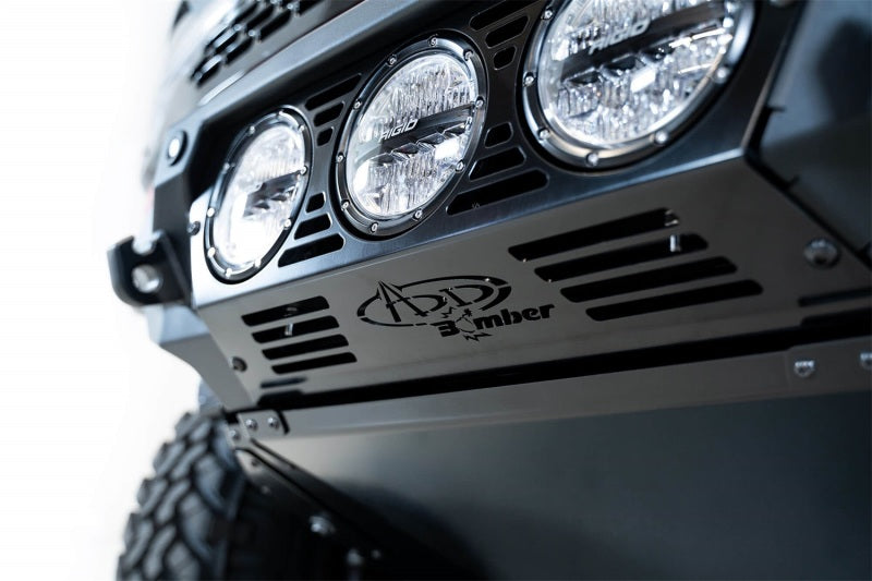 Addictive Desert Designs 21-22 Ford Bronco Bomber Front Bumper (w/ 3 Rigid 360 Mounts) AJ-USA, Inc