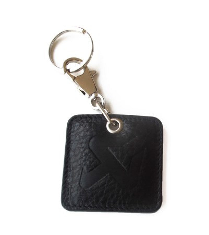 Akrapovic Square Leather Keychain - black AJ-USA, Inc