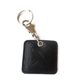 Akrapovic Square Leather Keychain - black AJ-USA, Inc