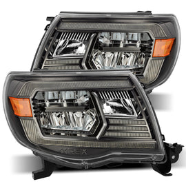 AlphaRex 05-11 Toyota Tacoma LUXX Crystal Headlights Plank Style Alpha Black w/Activation Light/DRL AJ-USA, Inc