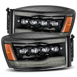 AlphaRex 06-08 Ram 1500HD NOVA LED Proj Headlights Plnk Style Alpha Blk w/Seq Signal/DRL/Amber LED AJ-USA, Inc