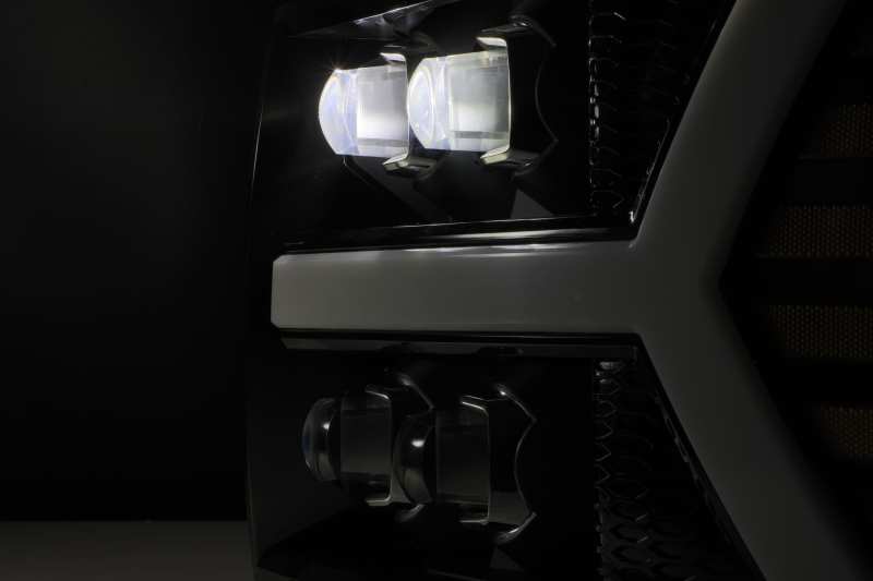 AlphaRex 07-13 Chevy 1500HD NOVA LED Proj Headlights Plank Style Gloss Blk w/Activ Light/Seq Signal AJ-USA, Inc