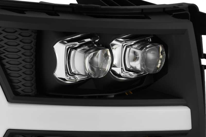 AlphaRex 07-13 Chevy 1500HD NOVA LED Proj Headlights Plank Style Gloss Blk w/Activ Light/Seq Signal AJ-USA, Inc