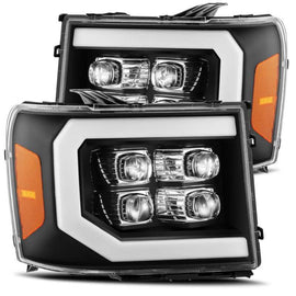AlphaRex 07-13 GMC 1500HD NOVA LED Proj Headlight Plank Style Gloss Blk w/Activ Light/Seq Signal/DRL AJ-USA, Inc