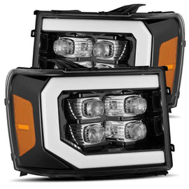 AlphaRex 07-13 GMC 1500HD NOVA LED Proj Headlights Plank Style Chrome w/Activ Light/Seq Signal/DRL AJ-USA, Inc