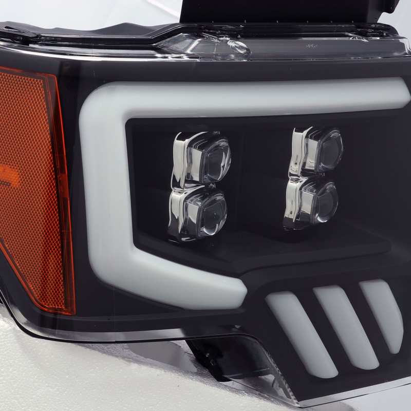 AlphaRex 09-14 Ford F-150 NOVA LED Proj Headlights Plank Style Matte Black w/Activ Light/Seq Signal AJ-USA, Inc