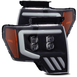 AlphaRex 09-14 Ford F-150 NOVA LED Proj Headlights Plank Style Matte Black w/Activ Light/Seq Signal AJ-USA, Inc