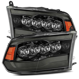 AlphaRex 09-18 Dodge Ram 1500HD NOVA LED Projector Headlights Plank Style Design Alpha Black w/DRL AJ-USA, Inc
