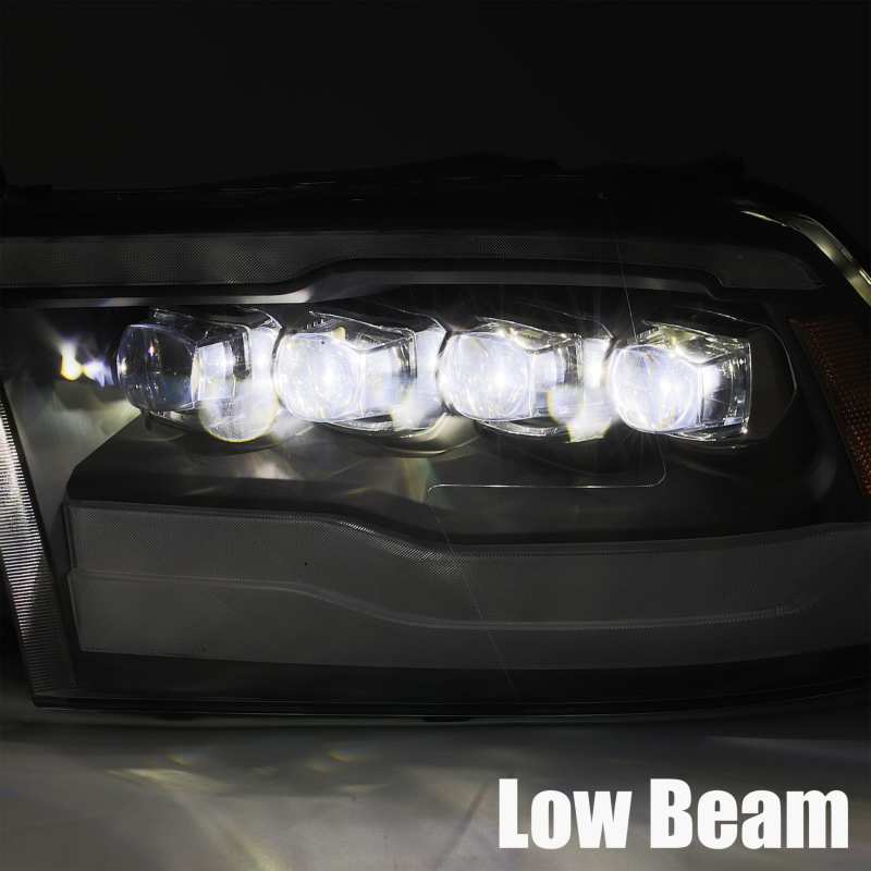 AlphaRex 09-18 Dodge Ram 1500HD NOVA LED Projector Headlights Plank Style Design Alpha Black w/DRL AJ-USA, Inc