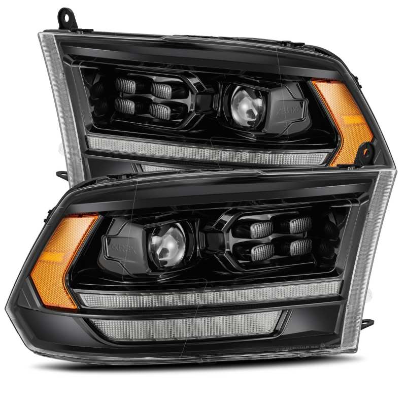 AlphaRex 09-18 Dodge Ram 2500HD LUXX LED Proj Headlights Plank Style Black w/Seq Signal/Smoked DRL AJ-USA, Inc