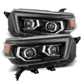 AlphaRex 10-13 Toyota 4Runner LUXX LED Proj Headlights Plank Style Black w/Seq Signal/DRL AJ-USA, Inc