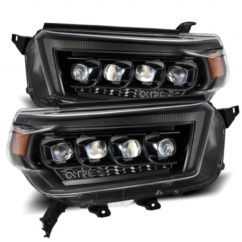 AlphaRex 10-13 Toyota 4Runner NOVA LED Proj Headlights Plank Style Alpha Black w/Seq Signal/DRL AJ-USA, Inc