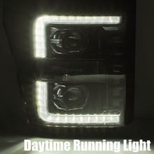 Load image into Gallery viewer, AlphaRex 11-16 Ford F-350 SD LUXX LED Proj Headlights Plank Style Black w/Activ Light/Seq Signal AJ-USA, Inc
