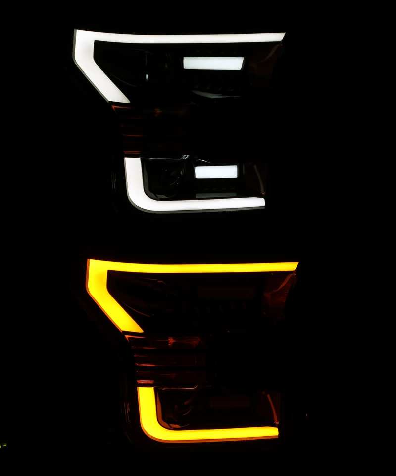 AlphaRex 15-17 Ford F-150 PRO-Series Proj Headlights Plank Style Gloss Blk w/Activ Light/Seq Signal AJ-USA, Inc