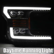 Load image into Gallery viewer, AlphaRex 18-19 Ford F-150 NOVA LED Proj Headlights Plank Style Matte Black w/Activ Light/Seq Signal AJ-USA, Inc