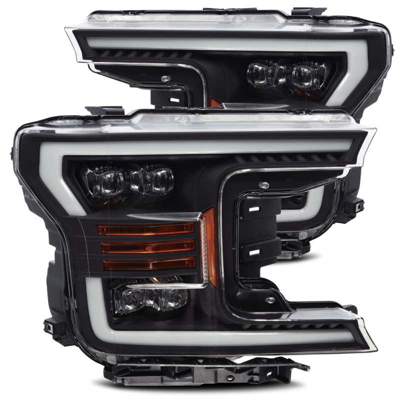AlphaRex 18-19 Ford F-150 NOVA LED Proj Headlights Plank Style Matte Black w/Activ Light/Seq Signal AJ-USA, Inc